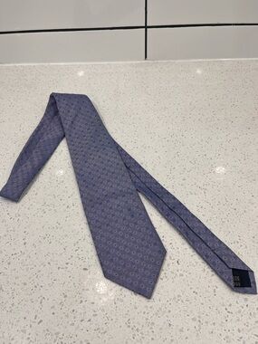 Men's Lavender Geometric Silk Tie